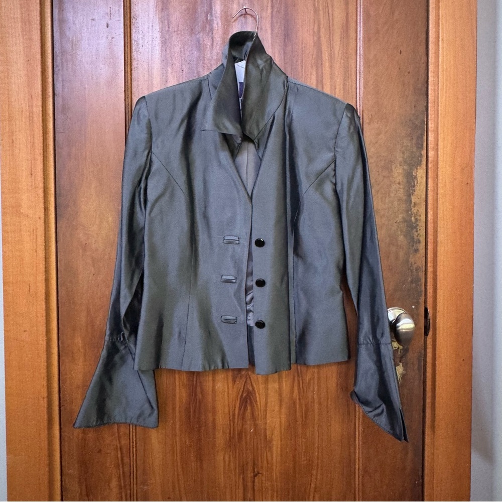 Vintage JS Collections Charcoal Grey Dressy Jacket (6 but runs small)